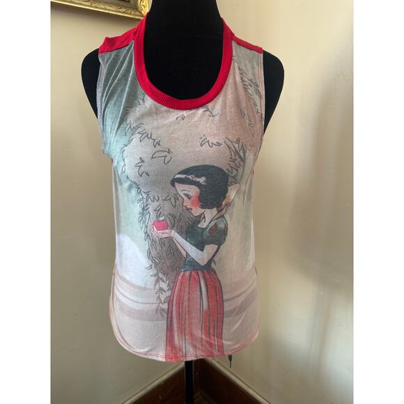 Disney Tops - Disney Snow White Sleeveless Graphic Tunic Tank Top Size Small